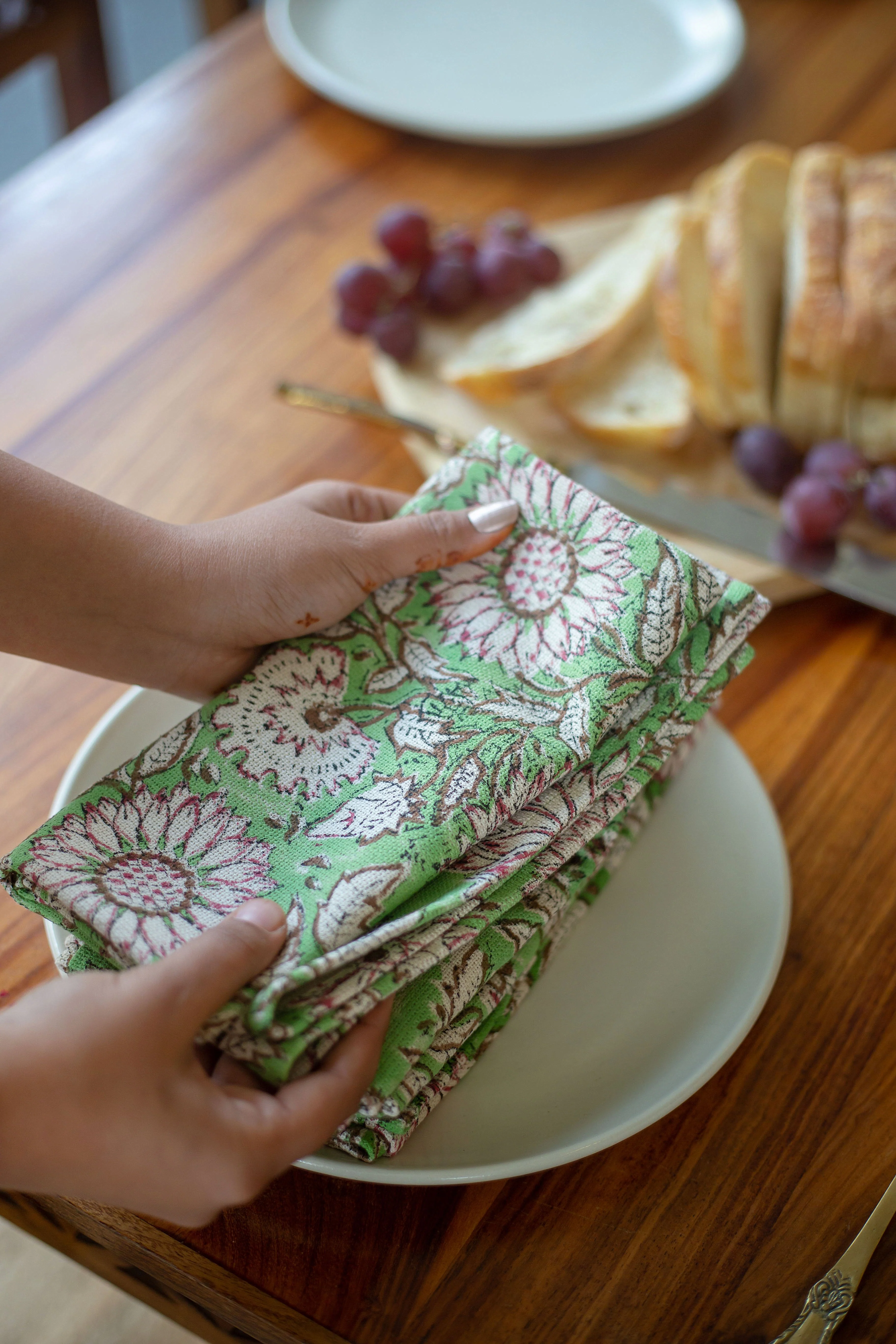 Napkins - Green Dahlia - Happy Cabbage London