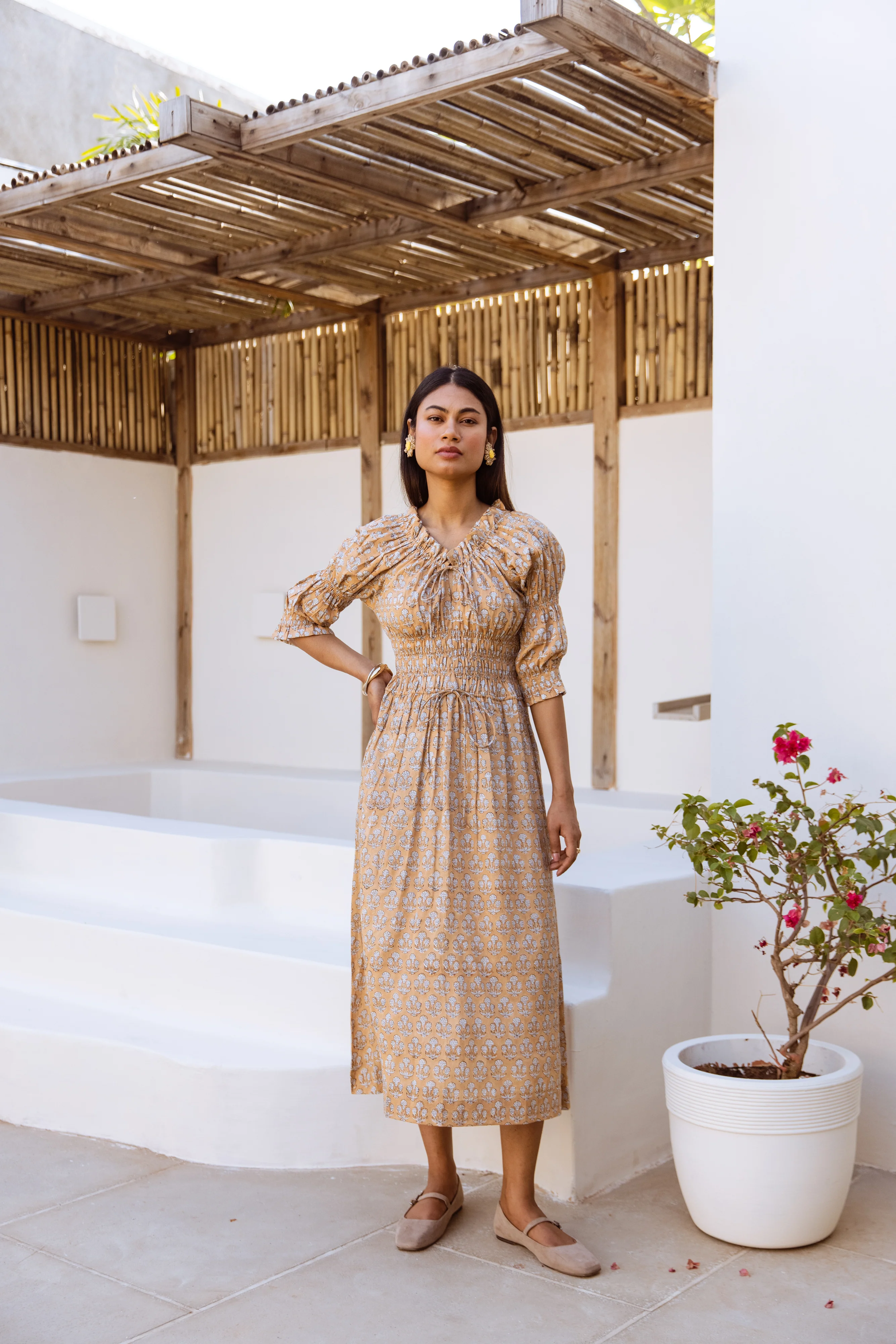 SALE The Camille Sundress - Mocha - Happy Cabbage London